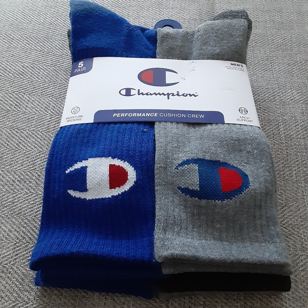 Champion Authentic Crew Mens Socks ( 5pk  )
